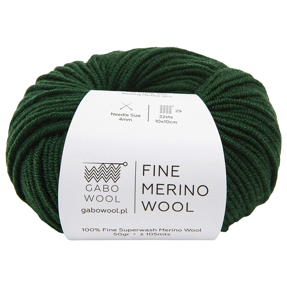 #Farbe_Gabo Wool Fine Merino | Dunkelgrün