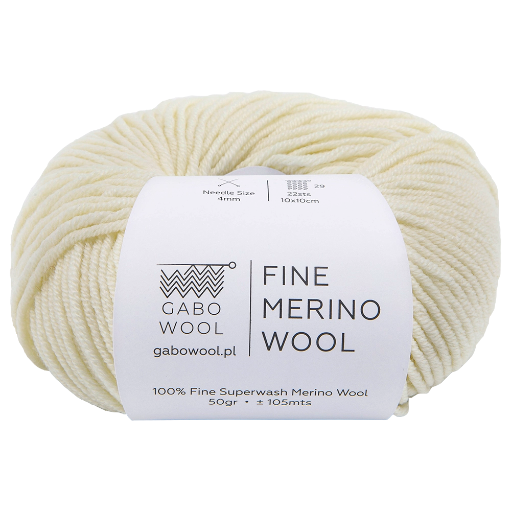 #Farbe_Gabo Wool Fine Merino | Naturweiß