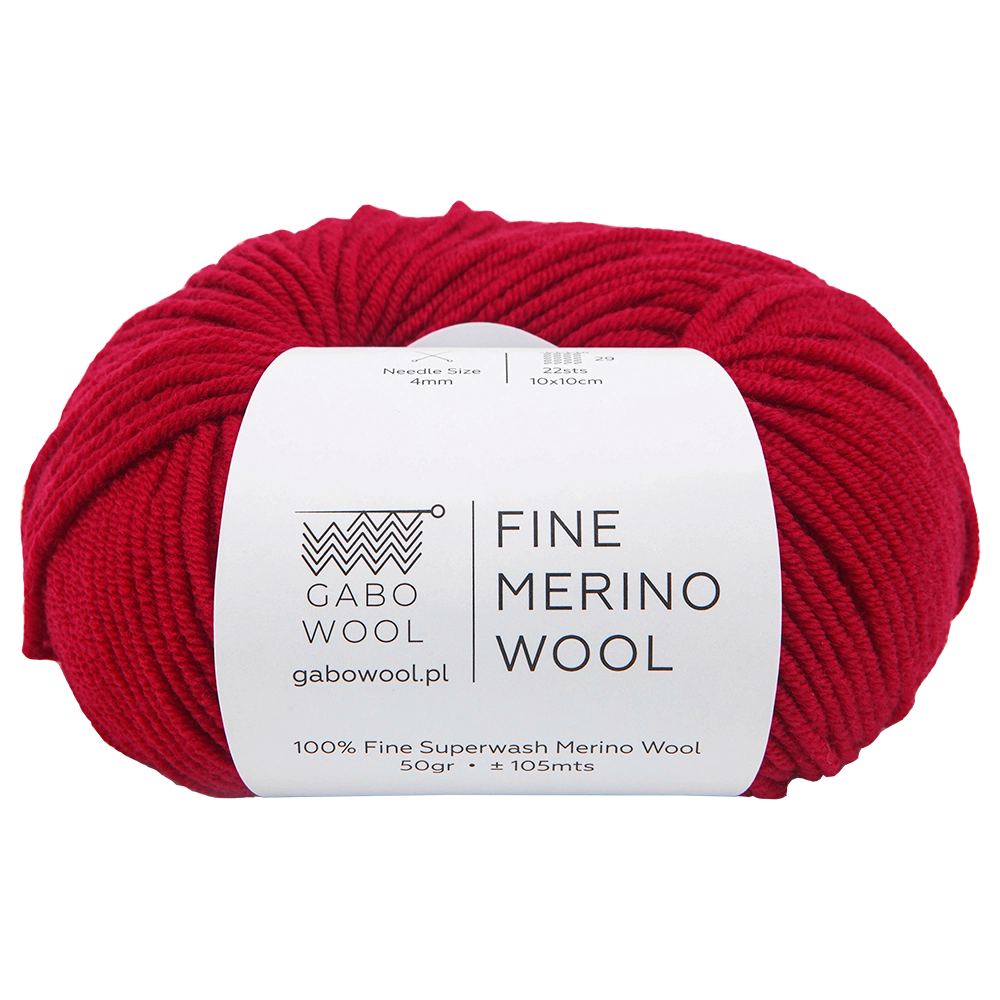 #Farbe_Gabo Wool Fine Merino | Rot