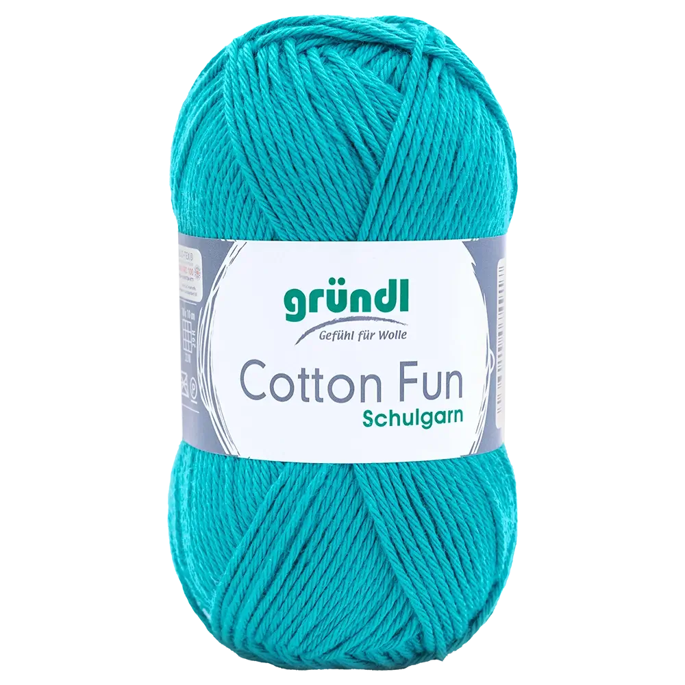 #Farbe_Gründl Cotton Fun | 24 Türkisblau