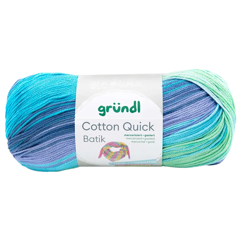 #Farbe_Gründl Cotton Quick Batik | 01 hellblau-violett-apfelgrün
