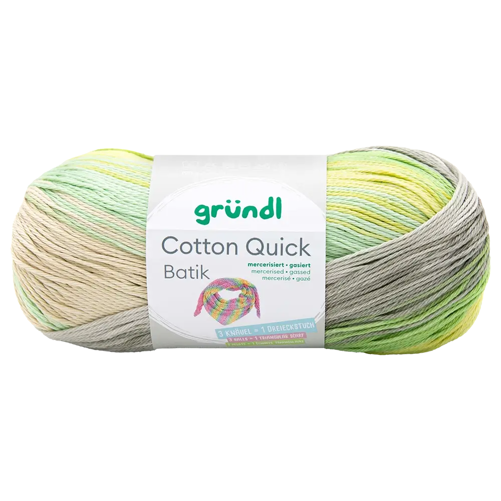#Farbe_Gründl Cotton Quick Batik | 03 natur-türkis-gelb-grün