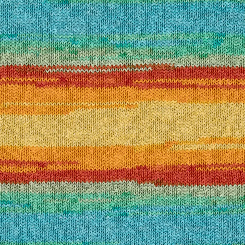 #Farbe_Gründl Cotton Quick Batik | 05 hellblau-grün-mais-orange
