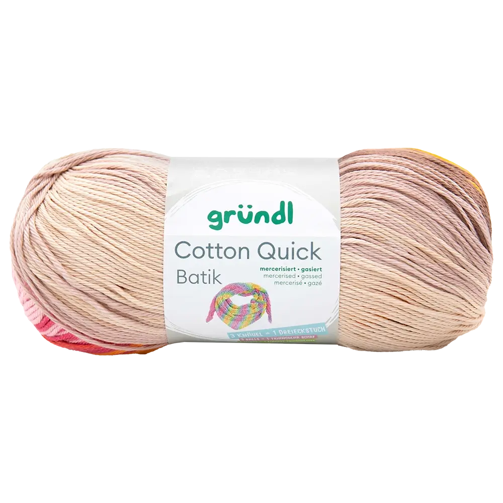 #Farbe_Gründl Cotton Quick Batik | 07 beigebraun-rosa-orange