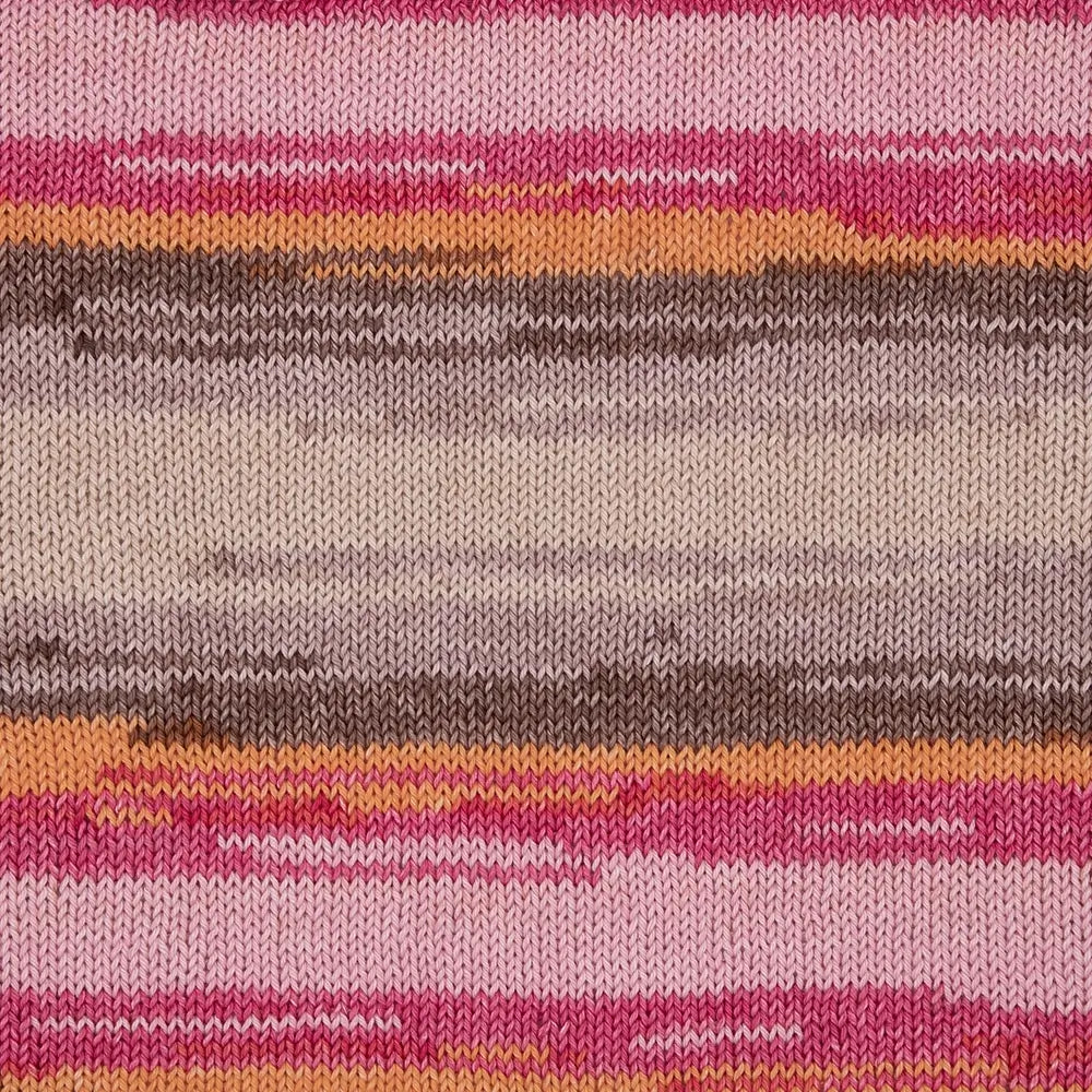 #Farbe_Gründl Cotton Quick Batik | 07 beigebraun-rosa-orange