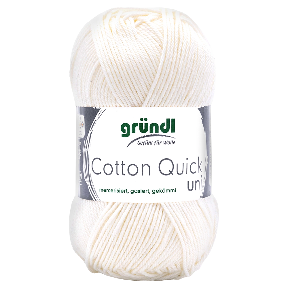#Farbe_Gründl Cotton Quick Uni | 132 Wollweiß