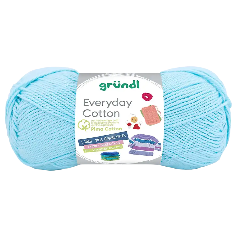 #Farbe_Gründl Everyday Cotton | 25 Wasserblau