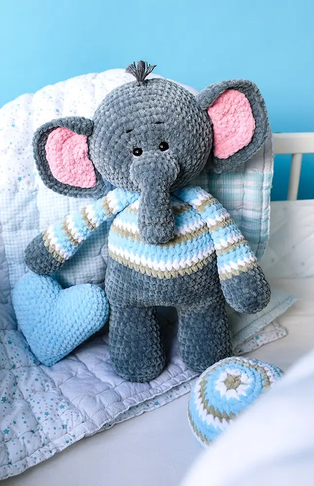 Elefant Emil (Häkelset)