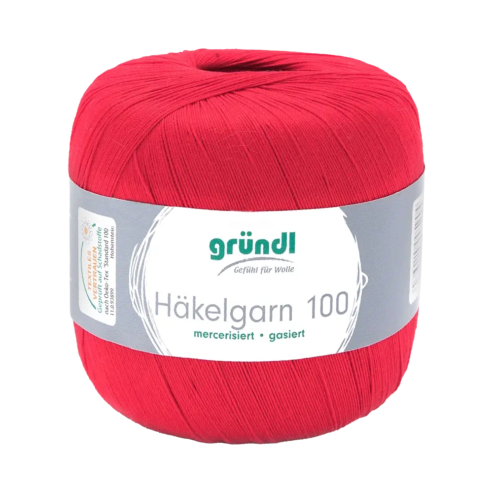 #Farbe_Gründl Häkelgarn 100 | 127 Signalrot