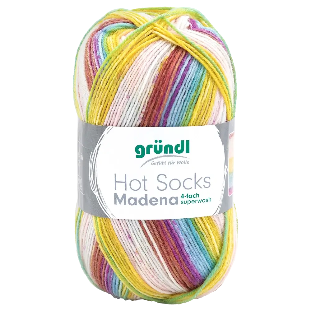 #Farbe_Hot Socks Madena 4-fach | 01 Caribean-Summer