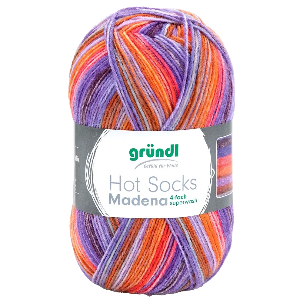 #Farbe_Hot Socks Madena 4-fach | 03 Tutti-Frutti-Mix