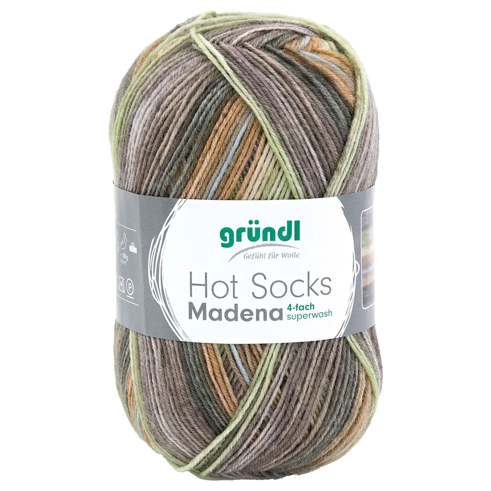 #Farbe_Hot Socks Madena 4-fach | 04 Nut-Mix