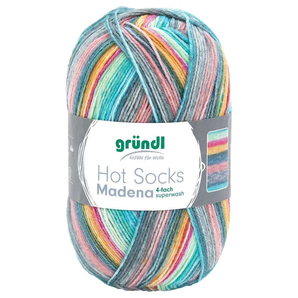 #Farbe_Hot Socks Madena 4-fach | 05 Soft Ice-Mix