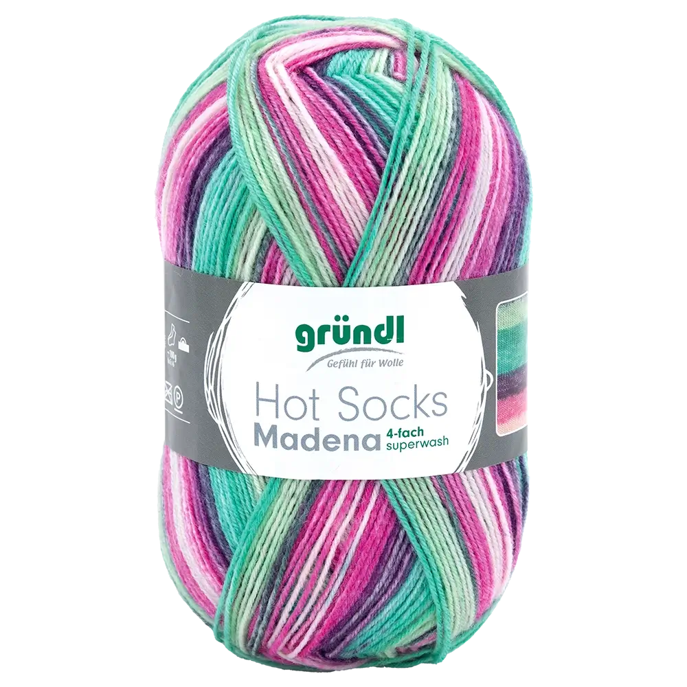 #Farbe_Hot Socks Madena 4-fach | 07 Berry-Lagune
