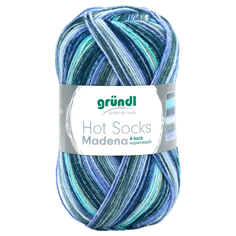 #Farbe_Hot Socks Madena 4-fach | 08 Baltic-Sea-Mix