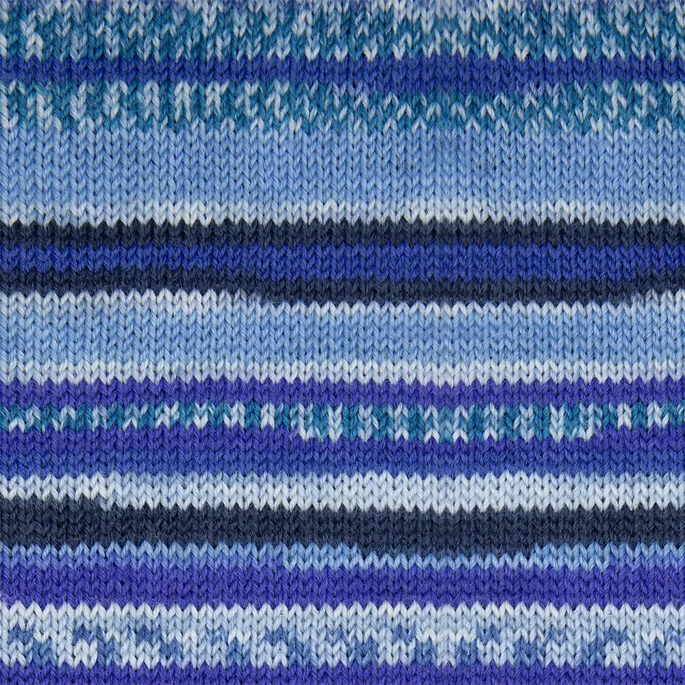 #Farbe_Hot Socks Manerba 4-fach | 01 Hellblau-Royalblau-Nachtblau-Natur