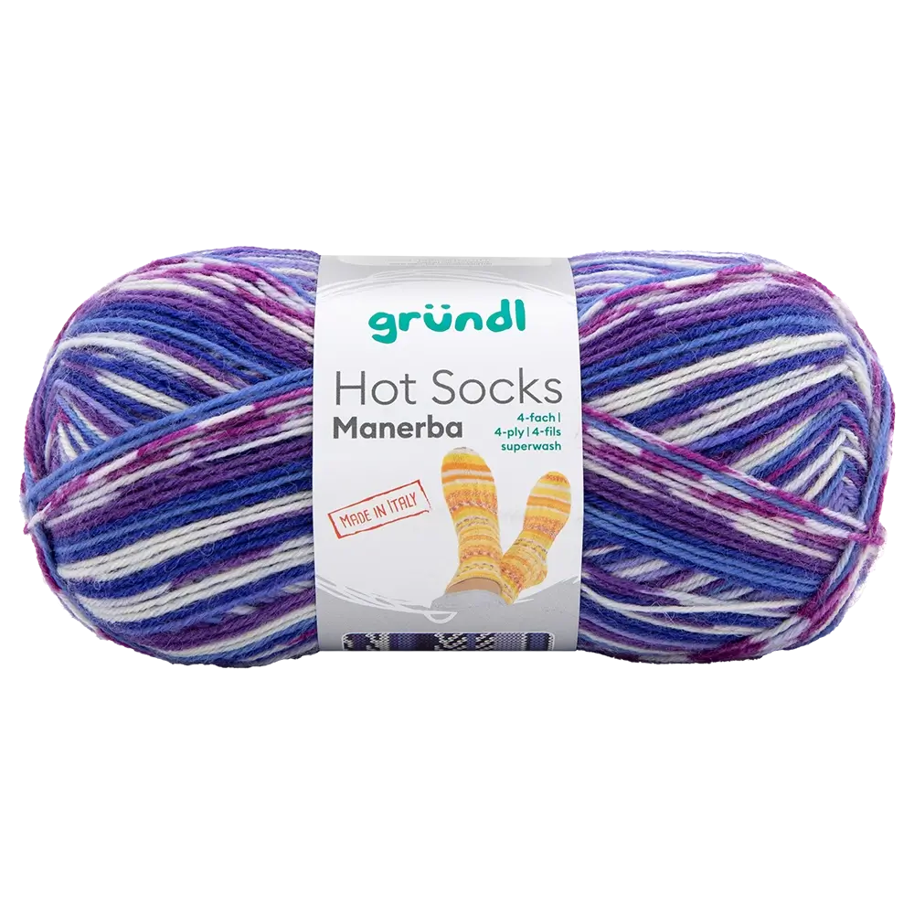 #Farbe_Hot Socks Manerba 4-fach | 05 Blau-Violett-Flieder-Natur