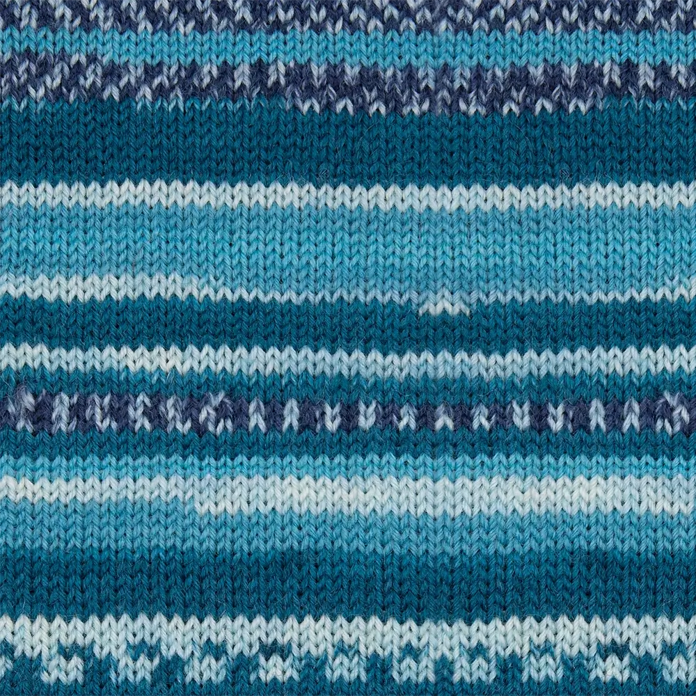 #Farbe_Gründl Hot Socks Manerba 6-fach | 08 Petrolblau-Gletscherblau-Natur