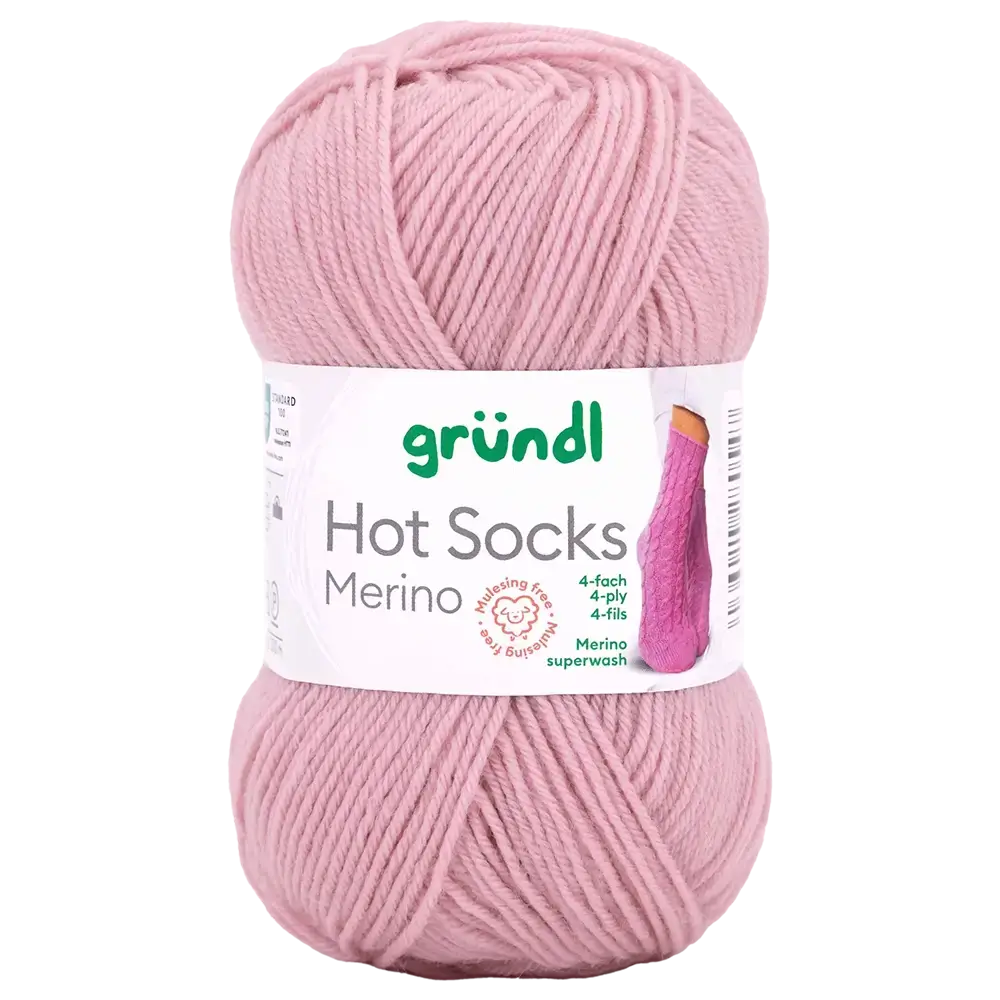 #Farbe_Gründl Hot Socks Merino 4-fach | 02 Rosé