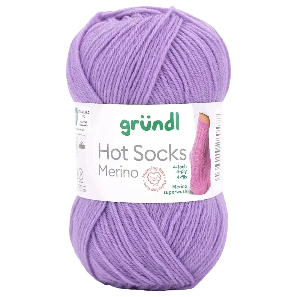 #Farbe_Gründl Hot Socks Merino 4-fach | 03 Flieder