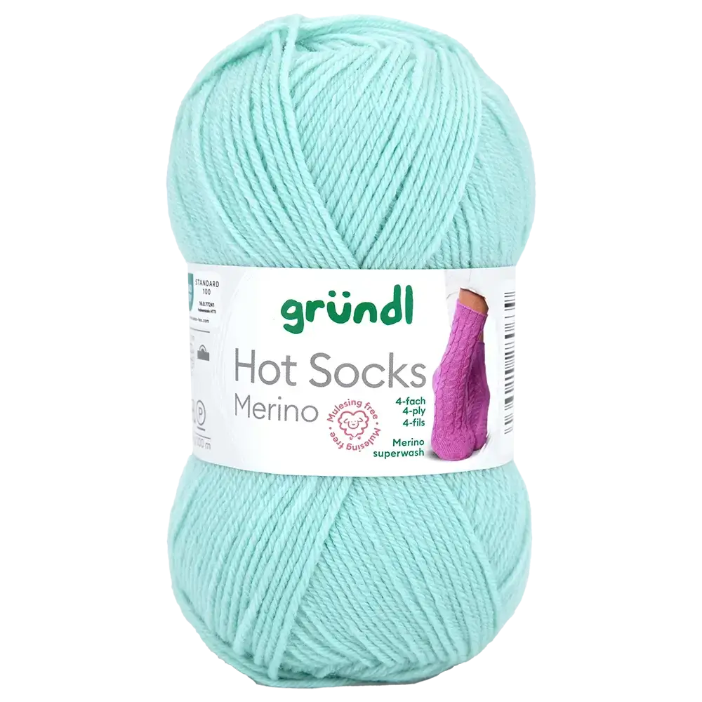 #Farbe_Gründl Hot Socks Merino 4-fach | 05 Mint