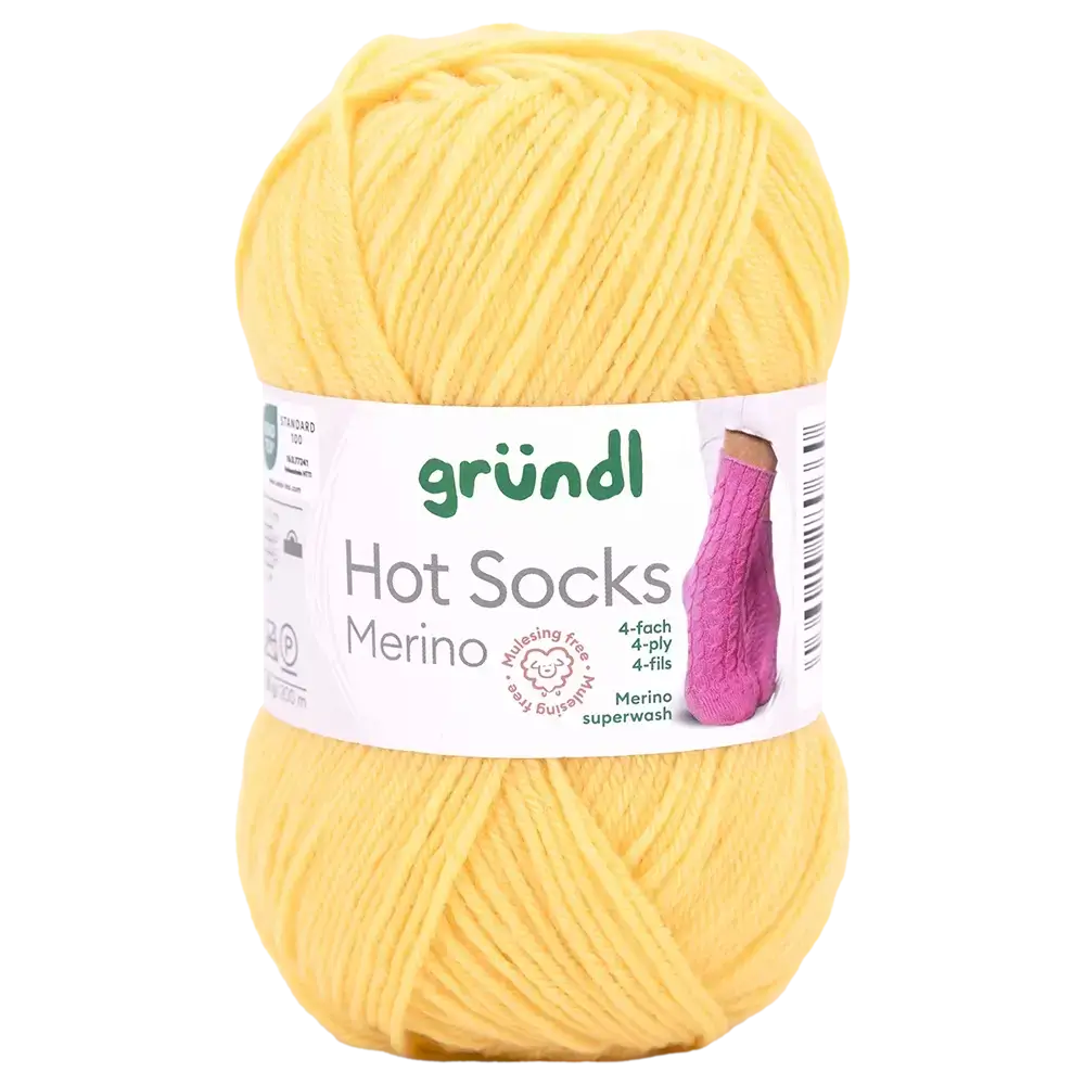 #Farbe_Gründl Hot Socks Merino 4-fach | 06 Narzisse