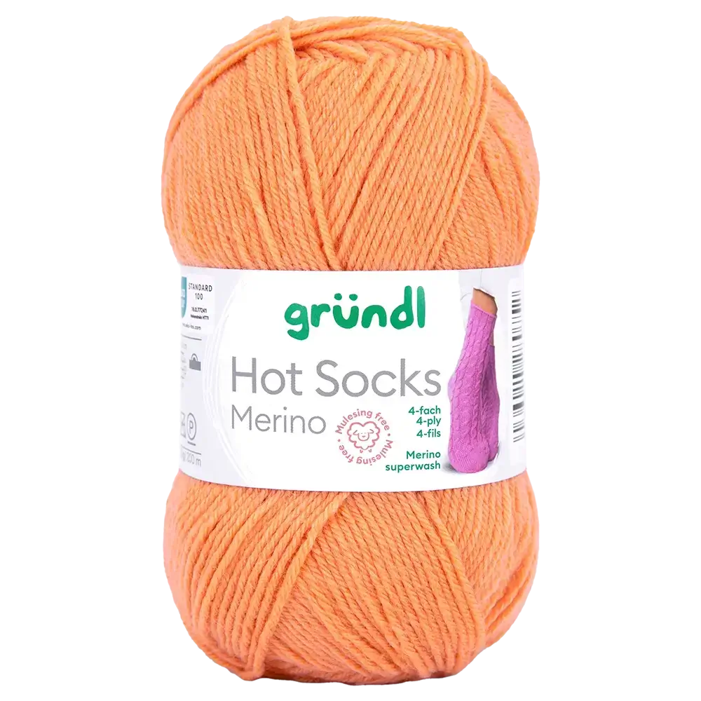 #Farbe_Gründl Hot Socks Merino 4-fach | 09 Orange