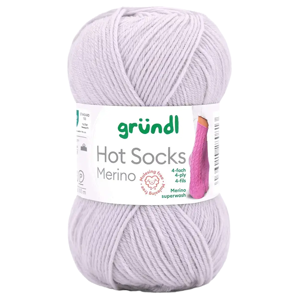 #Farbe_Gründl Hot Socks Merino 4-fach | 11 Hellgrau