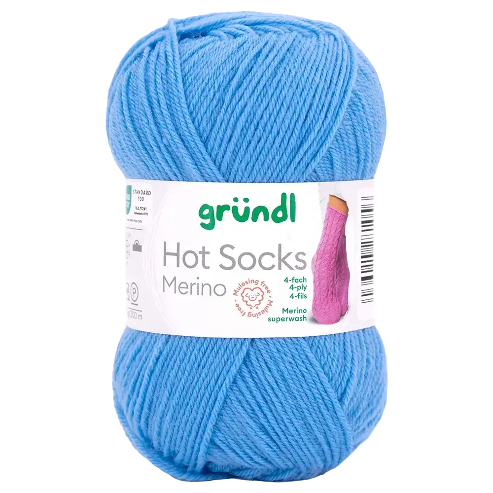 #Farbe_Gründl Hot Socks Merino 4-fach | 19 Jeansblau