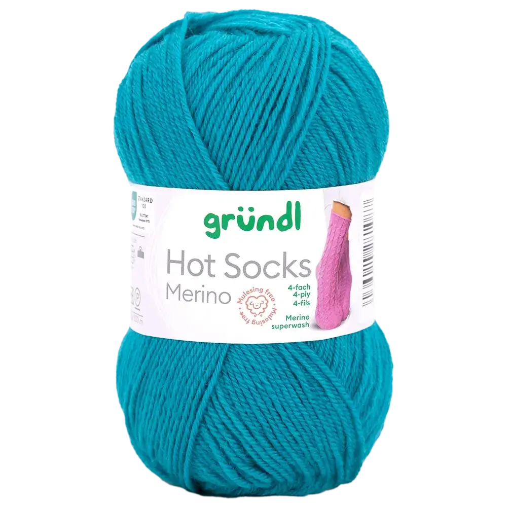 #Farbe_Gründl Hot Socks Merino 4-fach | 20 Petrol