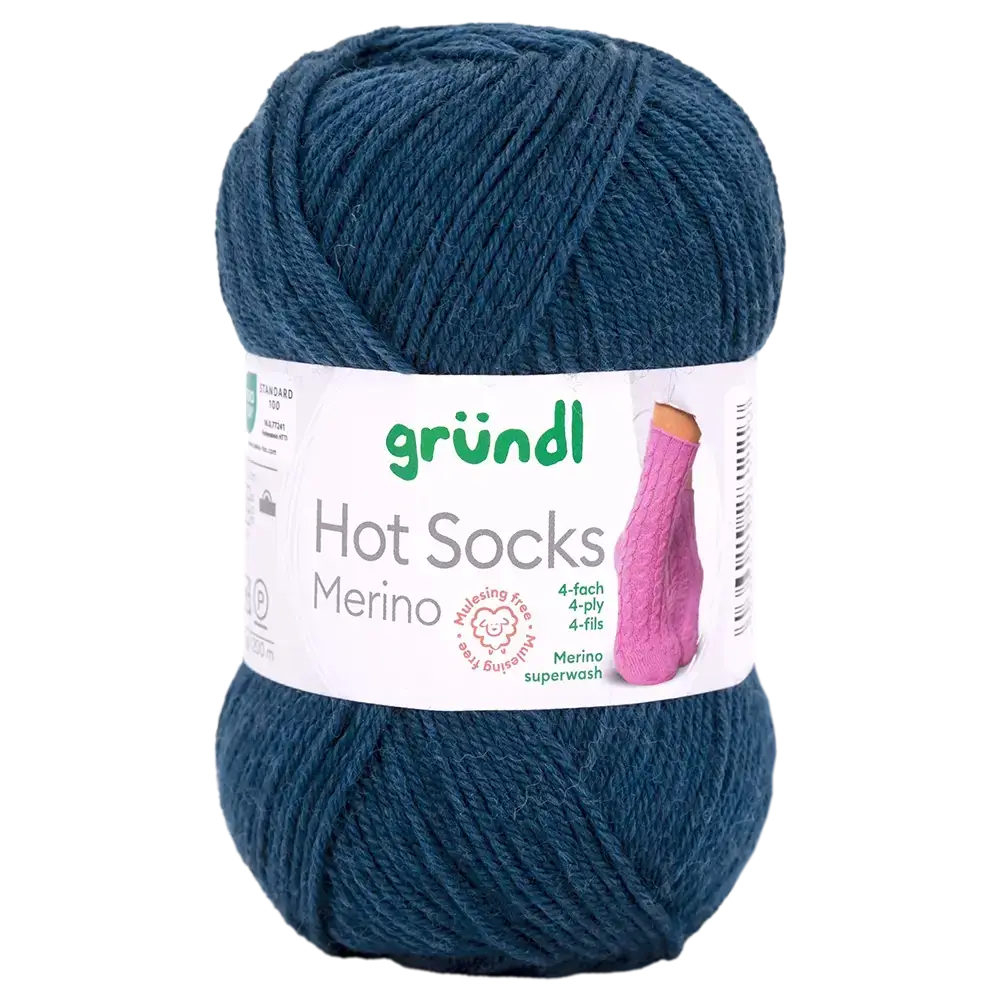 #Farbe_Gründl Hot Socks Merino 4-fach | 21 Nachtblau