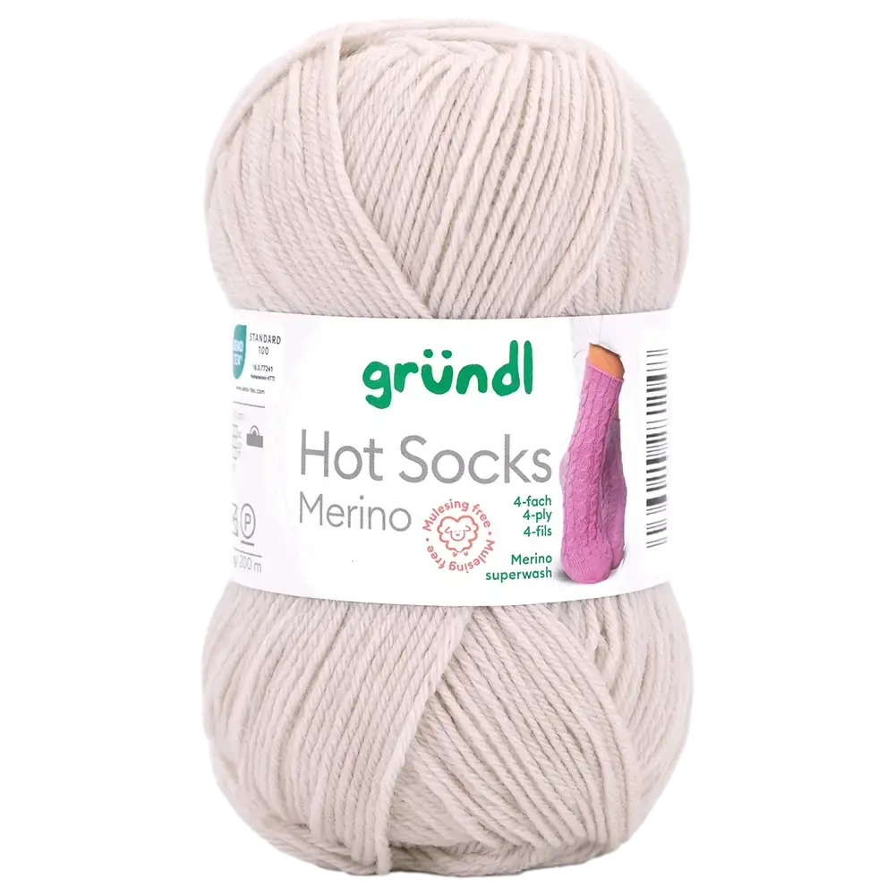 #Farbe_Gründl Hot Socks Merino 4-fach | 22 Sand