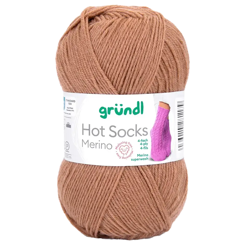 #Farbe_Gründl Hot Socks Merino 4-fach | 23 Camel