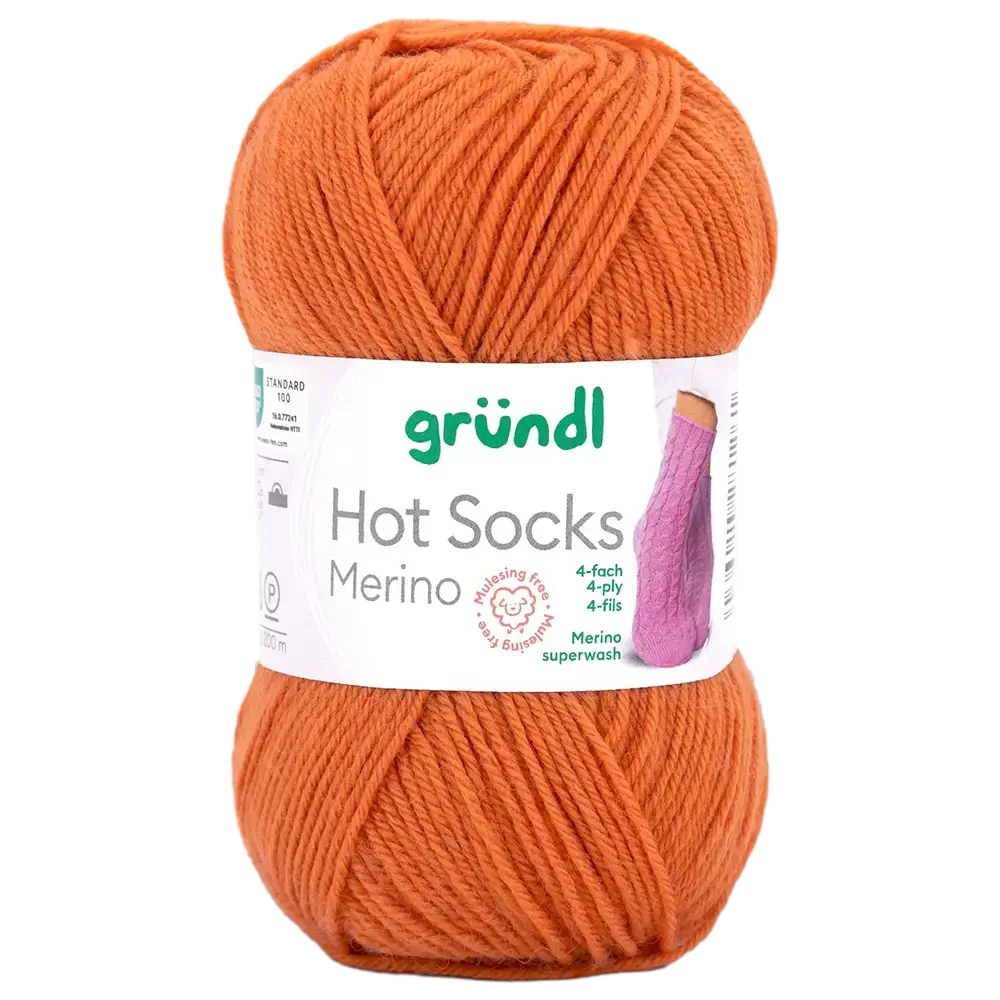 #Farbe_Gründl Hot Socks Merino 4-fach | 27 Kupfer