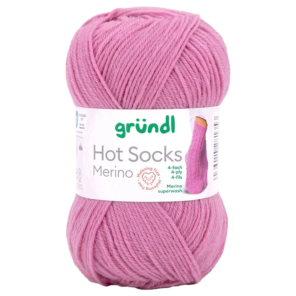 #Farbe_Gründl Hot Socks Merino 4-fach | 29 Altrosa