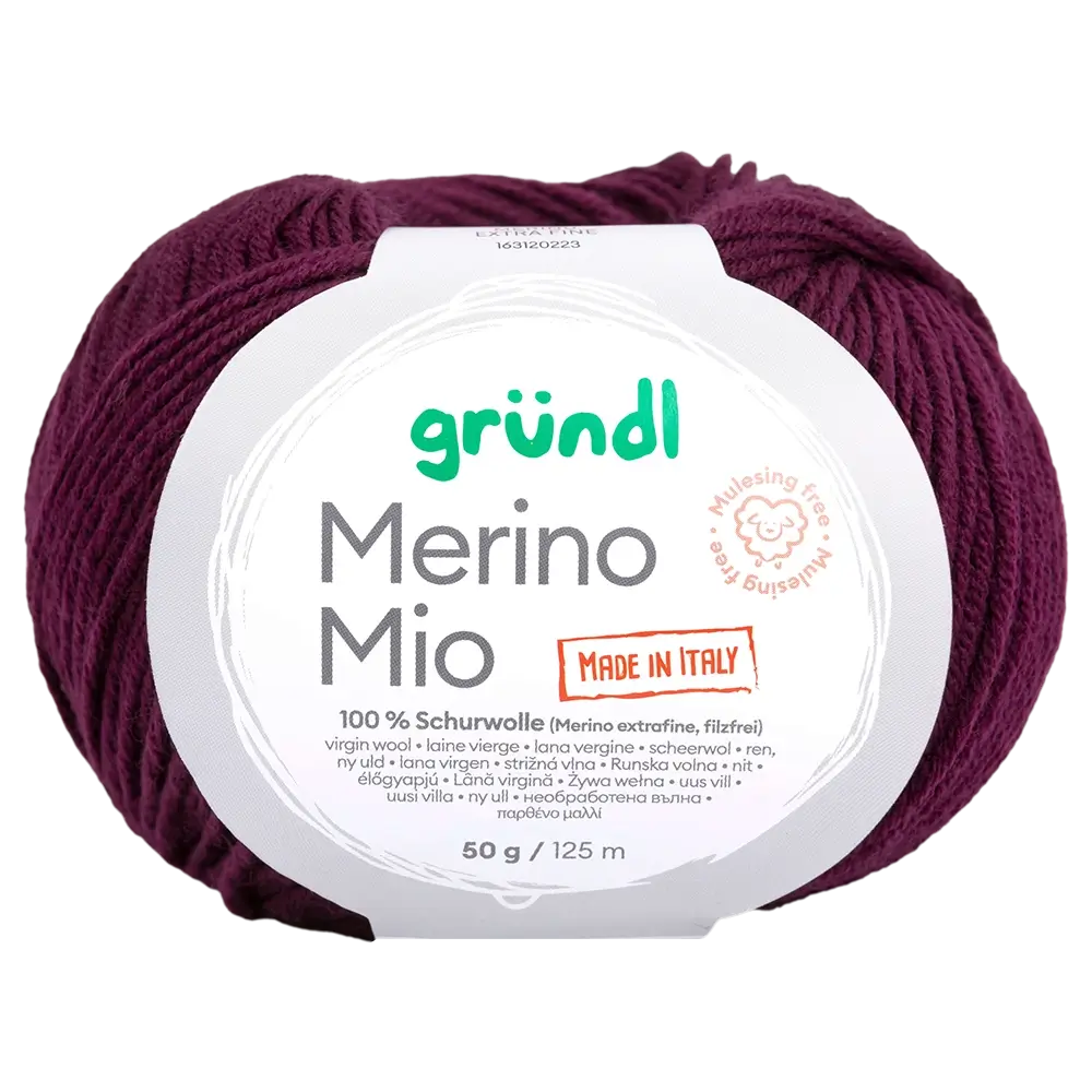 #Farbe_Gründl Merino Mio | 10 Weinrot