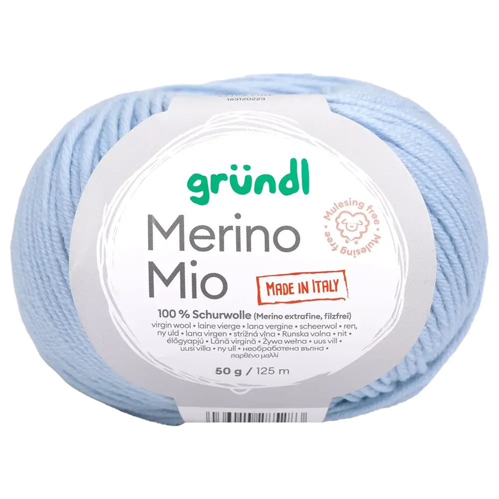 #Farbe_Gründl Merino Mio | 25 Hellblau