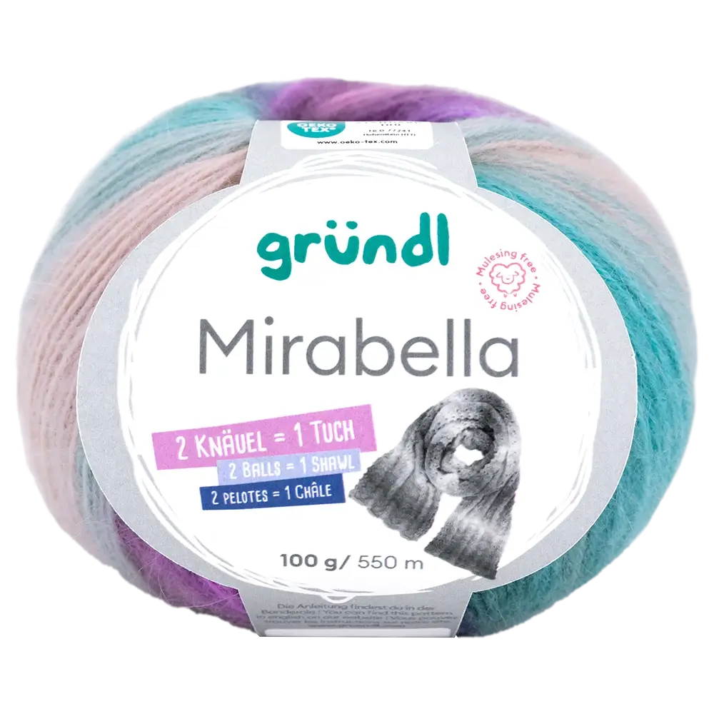 #Farbe_Gründl Mirabella | 03 Seegrün-Violett-Kieselgrau