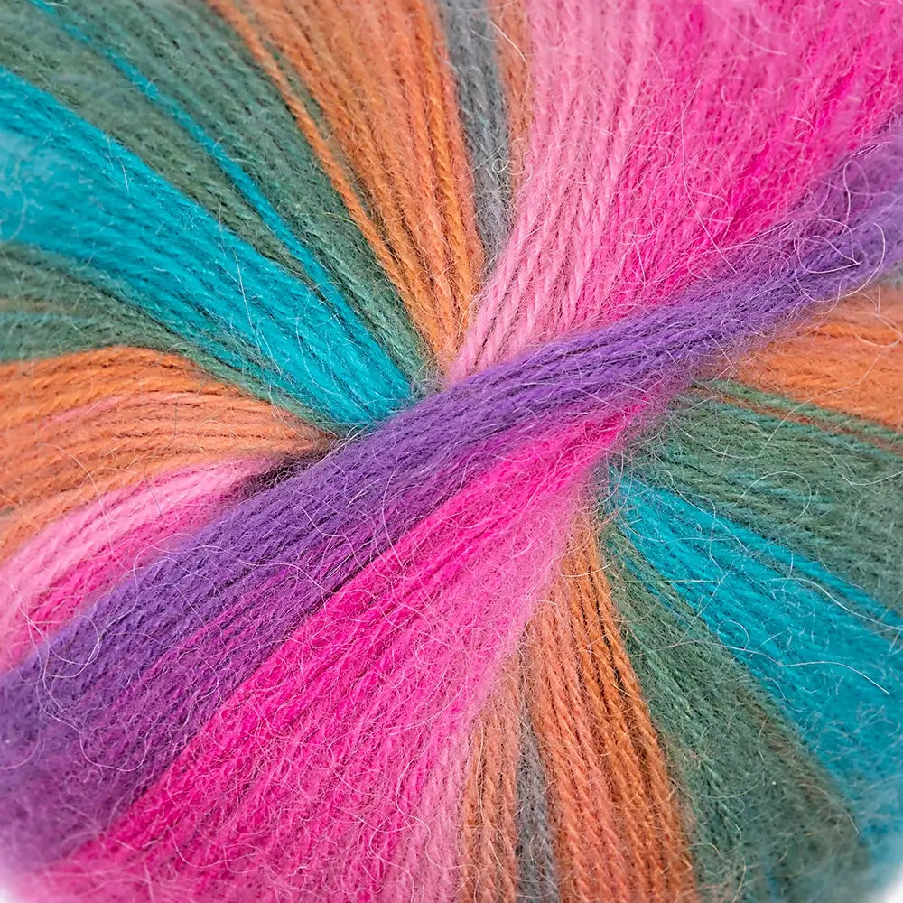 #Farbe_Gründl Mirabella | 04 Fuchsia-Seegrün-Kamelbraun