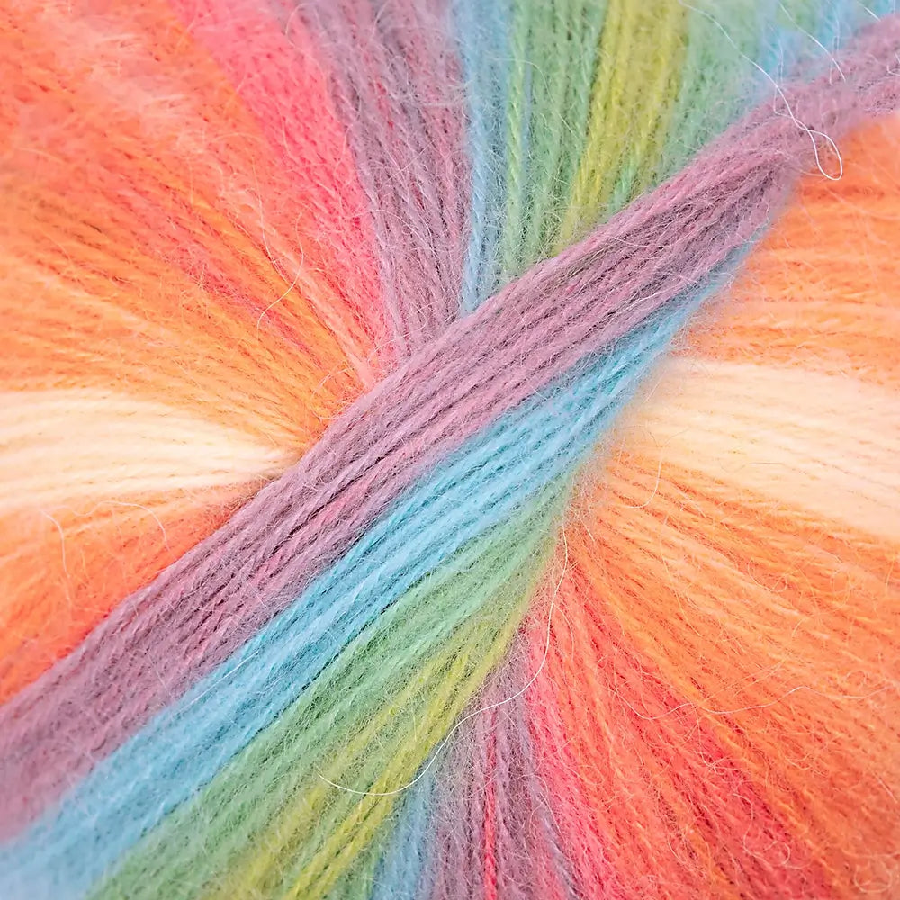 #Farbe_Gründl Mirabella | 05 Grasgrün-Orange-Flamingo-Türkis