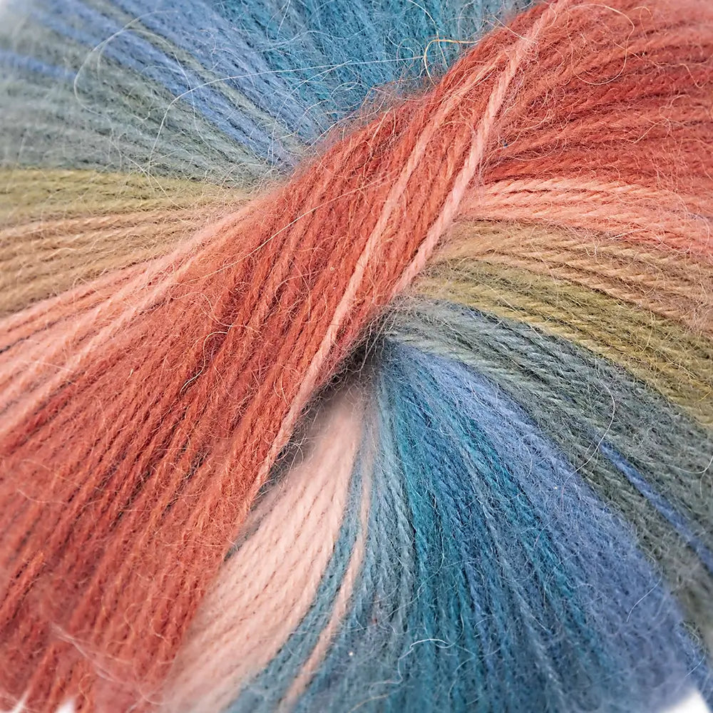 #Farbe_Gründl Mirabella | 07 Rostrot-Moosgrün-Petrol-Nude