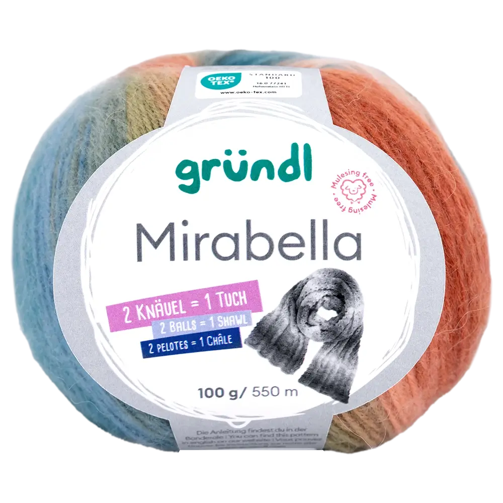 #Farbe_Gründl Mirabella | 07 Rostrot-Moosgrün-Petrol-Nude