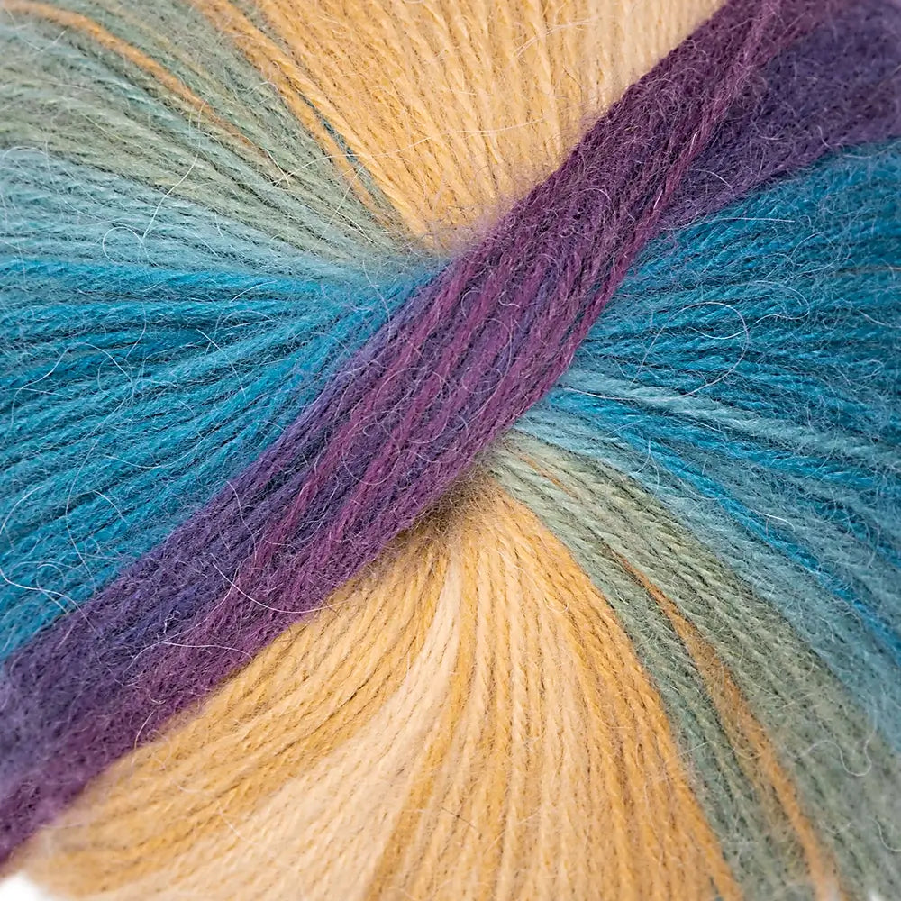 #Farbe_Gründl Mirabella | 08 Pflaume-Ocker-Laubgrün-Petrol