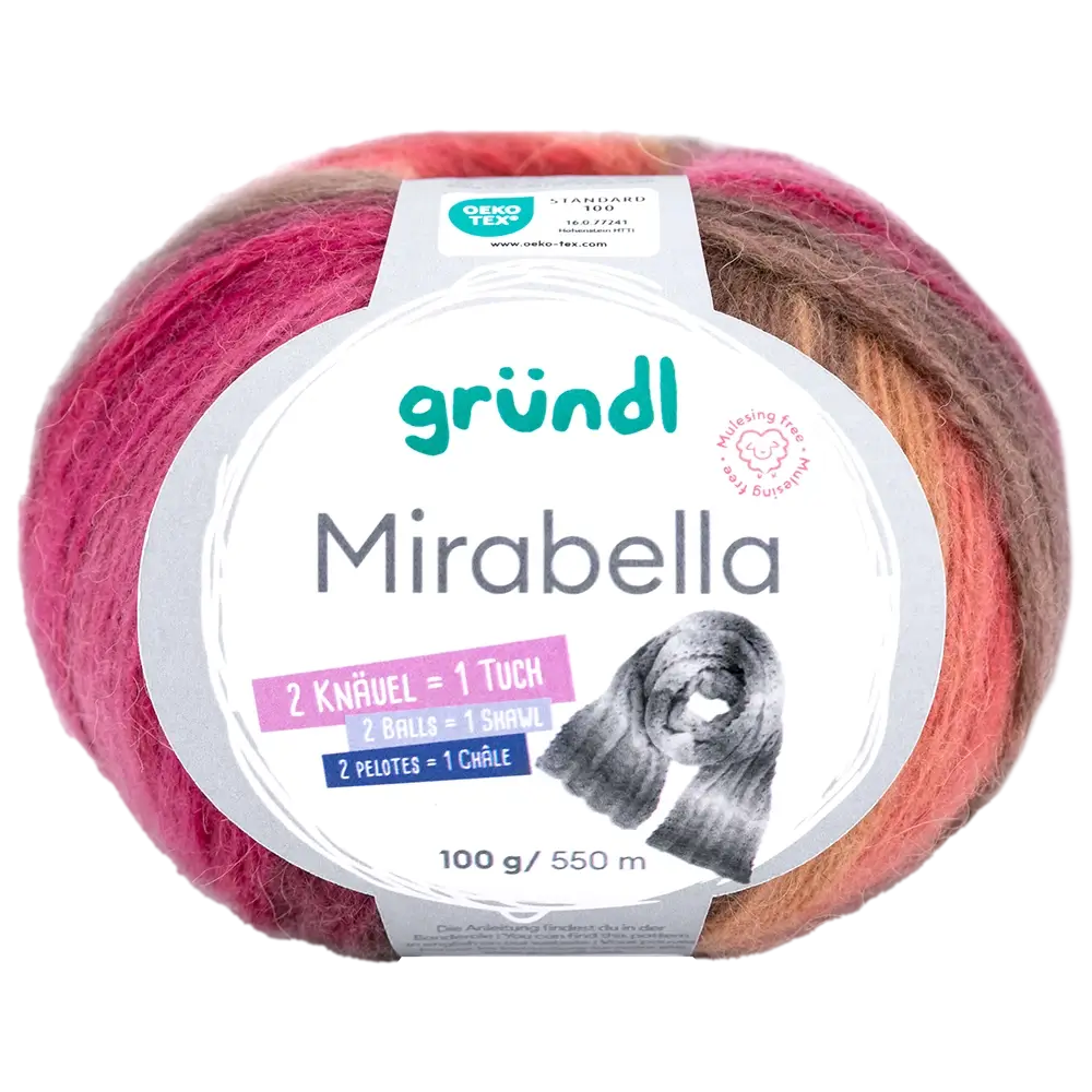 #Farbe_Gründl Mirabella | 09 Kaminrot-Fuchsia-Braun-Nude