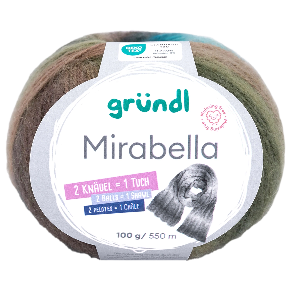 #Farbe_Gründl Mirabella | 11 Oliv-Türkis-Braun