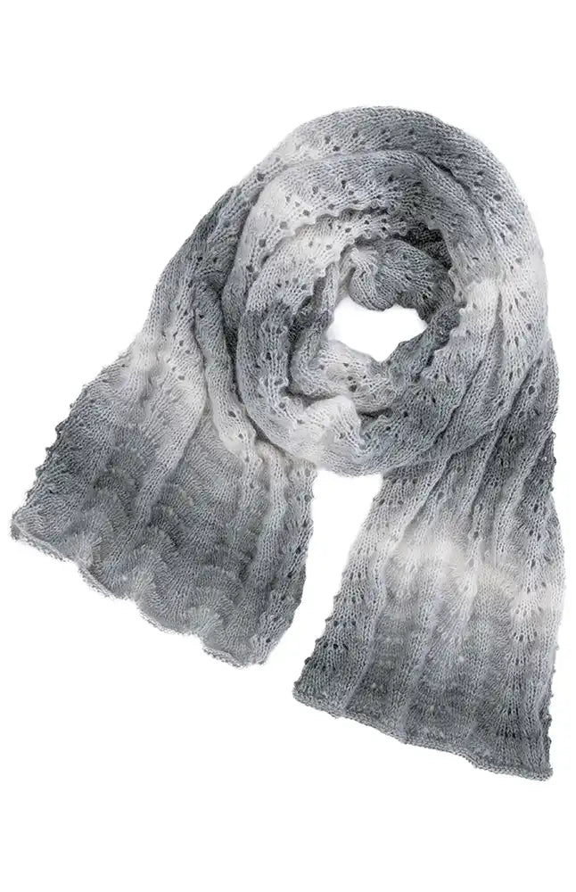 Tuch im Pfauenmuster (Strickset)