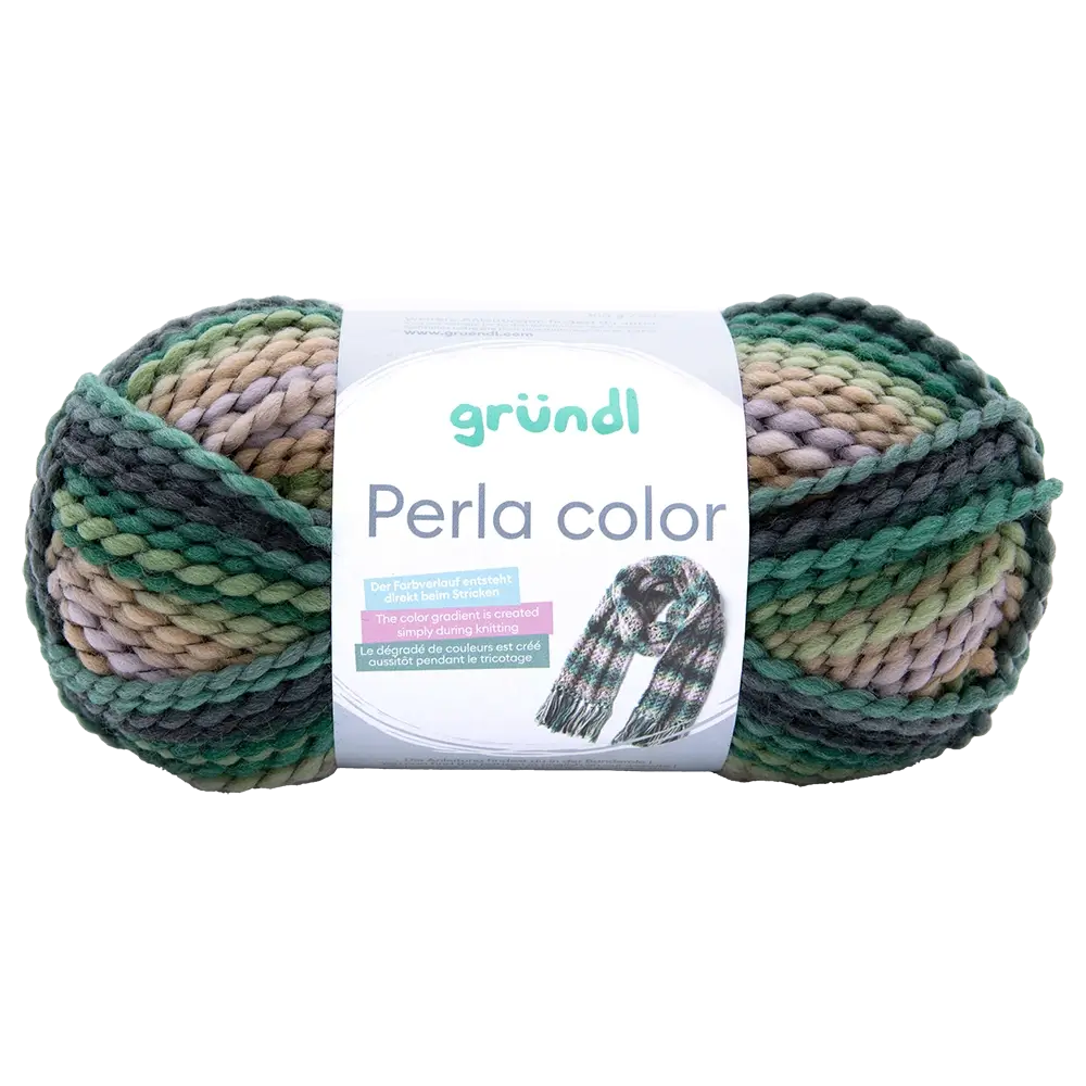 #Farbe_Gründl Perla Color | 27 Grasgrün-Aubergine-Cremerosa-Multicolor