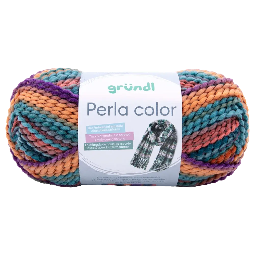 #Farbe_Gründl Perla Color | 33 Orange-Rot-Petrol-Violett