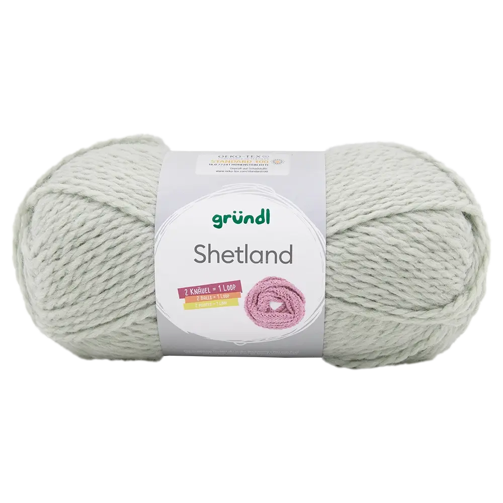 #Farbe_Gründl Shetland | 02 Moos Melange