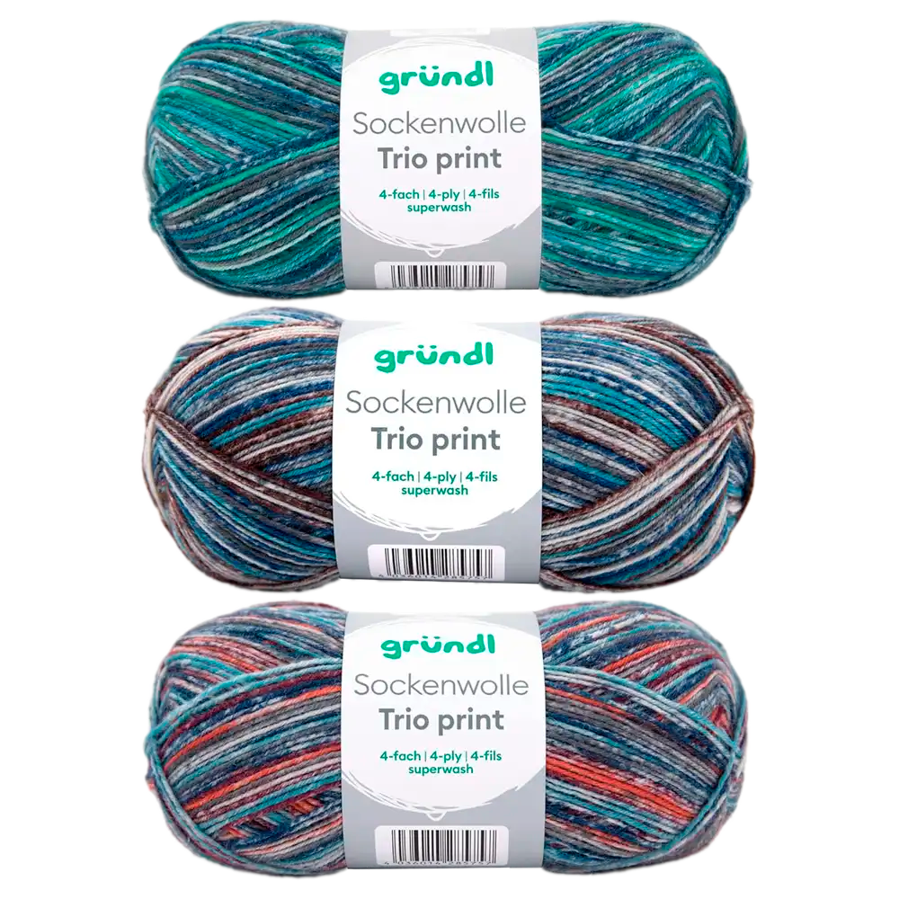 #Farbe_Gründl Trio Sockenwolle | 6229-01